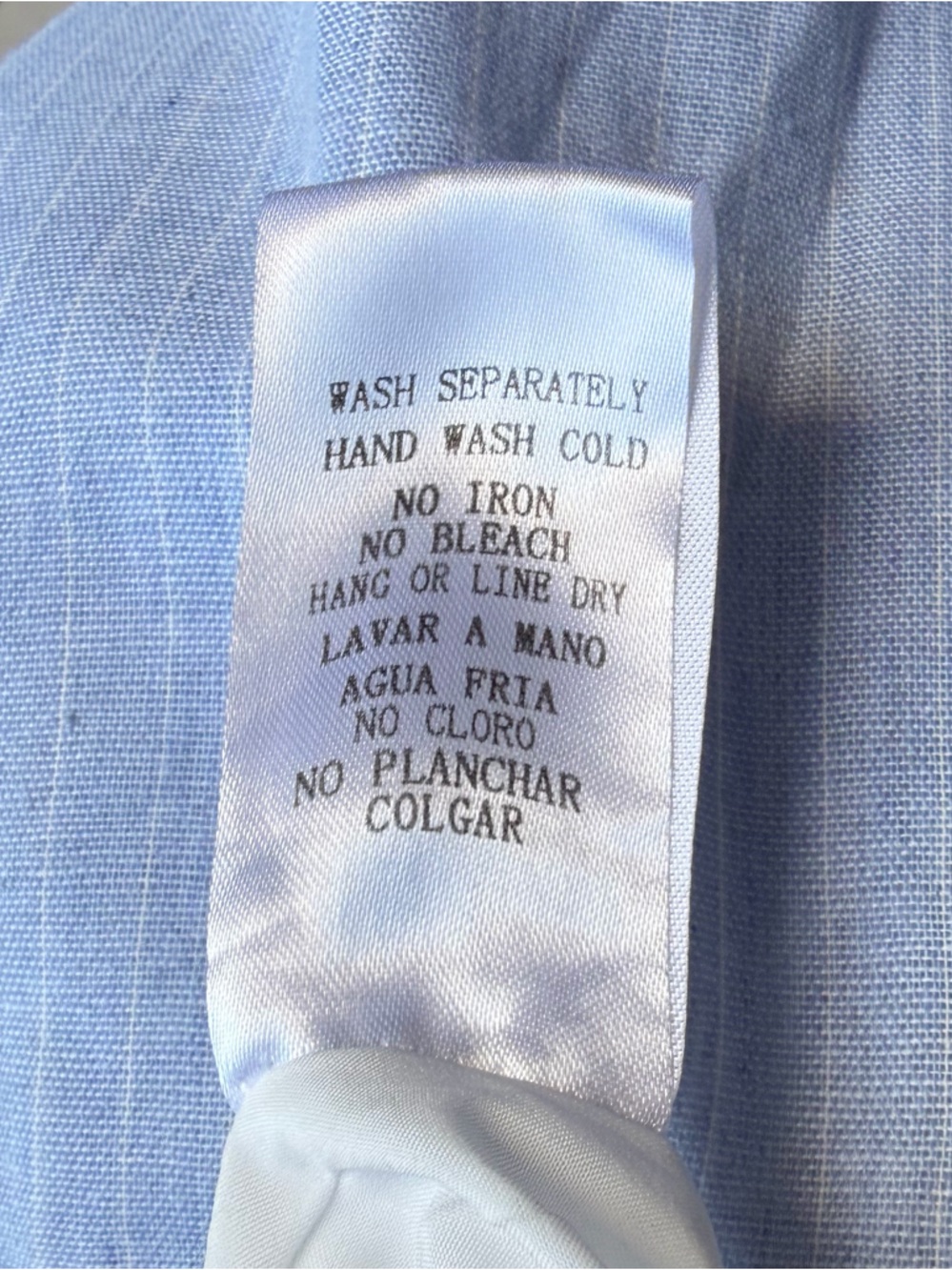 ππ¦Alani Light Blue Linen Blend Jumpsuit NWOT Size L Wide Leg Romper Collared - Picture 15 of 16